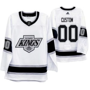 Los Angeles Kings Custom Name Number Size White Throwback NHL Stitched Jersey