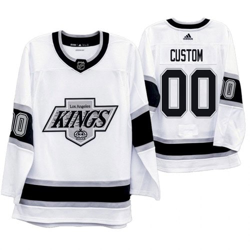Los Angeles Kings Custom Name Number Size White Throwback NHL Stitched Jersey