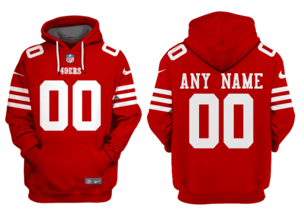 San Francisco 49ers Active Player Custom Red Alternate Pullover Hoodie