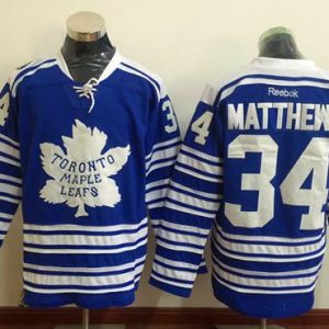 Maple Leafs #34 Auston Matthews Blue 2014 Winter Classic Stitched Jersey