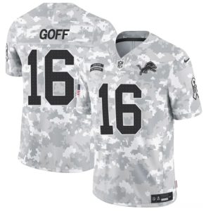Detroit Lions #16 Jared Goff Arctic Camo 2024 F.U.S.E. Salute To Service Limited Stitched Jersey
