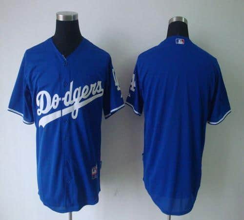 Dodgers Blank Blue Cool Base Stitched Jersey