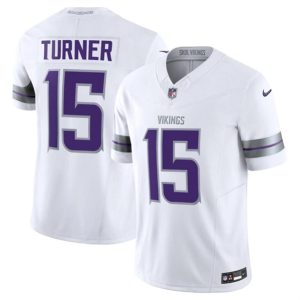 Minnesota Vikings #15 Dallas Turner White F.U.S.E. Winter Warrior Limited Stitched Jersey