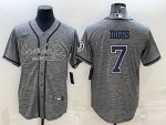 Dallas Cowboys #7 Trevon Diggs Gray With Patch Cool Base Stitched Jersey