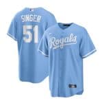 Kansas City Royals #51 Brady Singer Light Blue Stitched Jersey