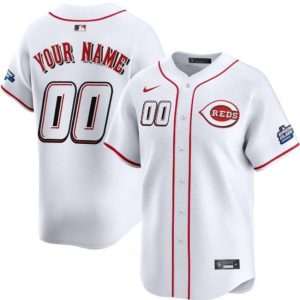 Cincinnati Reds Custom White 2025 Speedway Classic Home Limited Stitched Jersey