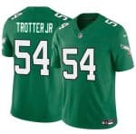 Philadelphia Eagles #54 Jeremiah Trotter Jr Green 2024 Draft F.U.S.E. Vapor Untouchable Throwback Limited Stitched Jersey