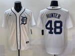 Detroit Tigers #48 Brant Hurter White Cool Base Stitched Jersey