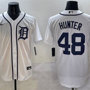 Detroit Tigers #48 Brant Hurter White Cool Base Stitched Jersey