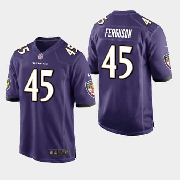 Baltimore Ravens #45 Jaylon Ferguson Purple Jersey