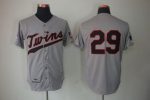 Mitchell And Ness 1969 Twins #29 Rod Carew Grey Throwback Stitched Jersey