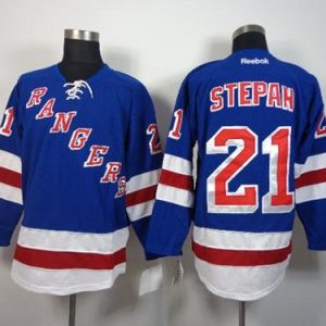 Rangers #21 Derek Stepan Stitched Blue Jersey