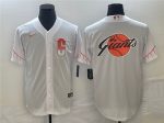 San Francisco Giants White Team Big Logo Cool Base Stitched Jersey