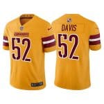 Washington Commanders #52 Jamin Davis Gold Vapor Untouchable Stitched Football Jersey