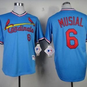 Cardinals #6 Stan Musial Blue 1982 Turn Back The Clock Stitched Jersey