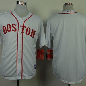 Red Sox Blank Stitched White Cool Base Jersey
