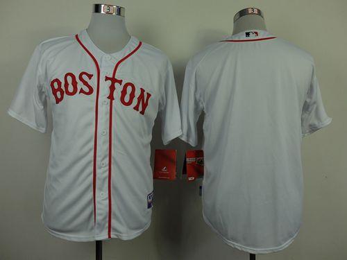 Red Sox Blank Stitched White Cool Base Jersey