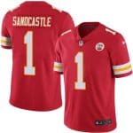 Chiefs #1 Leon Sandcastle Red Stitched Limited Rush Nike Jersey