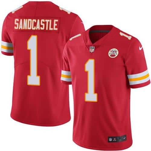 Chiefs #1 Leon Sandcastle Red Stitched Limited Rush Nike Jersey
