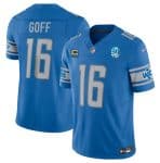 Detroit Lions #16 Jared Goff Blue 2023 F.U.S.E. With 1-Star C Patch And 90th Anniversary Patch Vapor Untouchable Limited Stitched Jersey