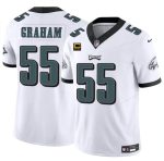 Philadelphia Eagles #55 Brandon Graham White 2024 F.U.S.E With 4-Star C Patch Vapor Untouchable Limited Stitched Jersey