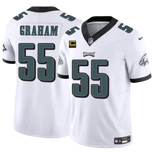 Philadelphia Eagles #55 Brandon Graham White 2024 F.U.S.E With 4-Star C Patch Vapor Untouchable Limited Stitched Jersey