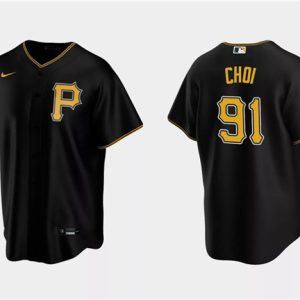 Pittsburgh Pirates #91 Ji Man Choi Black Cool Base Stitched Jersey