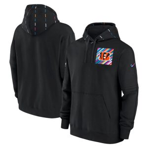 Cincinnati Bengals Black 2023 Crucial Catch Club Pullover Hoodie