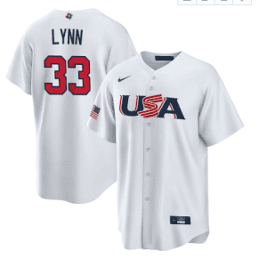 USA #33 Lance Lynn 2023 White World Classic Stitched Jersey