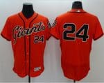 Giants #24 Willie Mays Orange Flexbase Authentic Collection Stitched Jersey