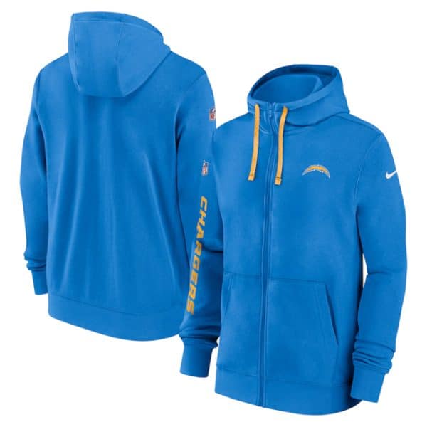 Los Angeles Chargers Blue 2024 Team Full-Zip Hoodie