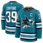 San Jose Sharks #39 Logan Couture Teal 2024-25 Home Stitched Jersey