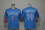 Blue Jays #19 Jose Bautista Light Blue Stitched Jersey