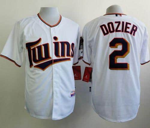 Twins #2 Brian Dozier White Home Cool Base Stitched Jersey