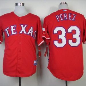 Rangers #33 Martin Perez Red Cool Base Stitched Jersey