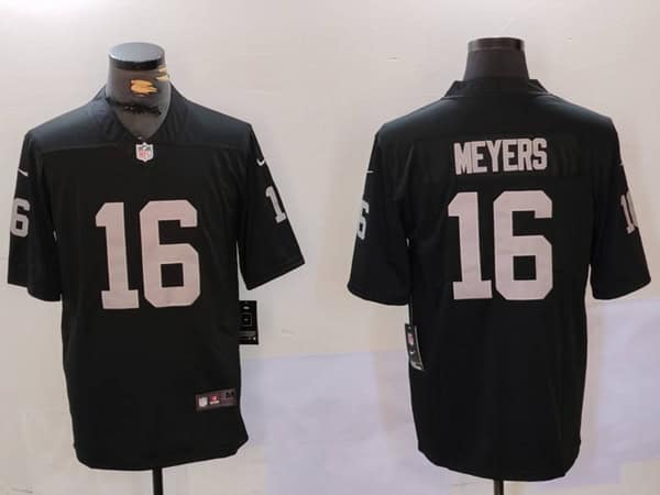 Las Vegas Raiders #16 Jakobi Meyers Black Vapor Untouchable Limited Stitched Jersey