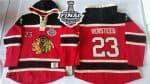 Blackhawks #23 Kris Versteeg Red Sawyer Hooded Sweatshirt 2015 Stanley Cup Stitched Jersey