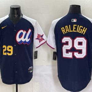 American League #29 Cal Raleigh Navy Alternate 2025 All-Star Edition Limited Stitched Jersey