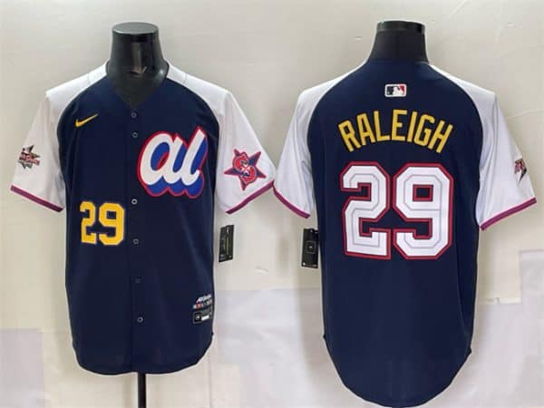 American League #29 Cal Raleigh Navy Alternate 2025 All-Star Edition Limited Stitched Jersey