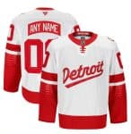 Detroit Red Wings Custom White Red 2024-25 Stadium Series Patch Stitched Jersey