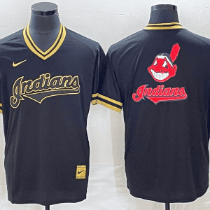 Cleveland Guardians Black Team Big Logo Cool Base Stitched Jersey