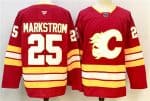 Calgary Flames #25 Jacob Markstrom Red 2024-25 Home Stitched Jersey