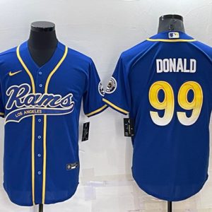 Los Angeles Rams #99 Aaron Donald Royal Cool Base Stitched Baseball Jersey