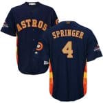 Houston Astros #4 George Springer Navy 2018 Gold Program Cool Base Stitched Jersey