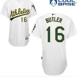 Athletics #16 Billy Butler White Cool Base Stitched Jersey
