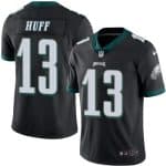 Eagles #13 Josh Huff Black Stitched Limited Rush Nike Jersey