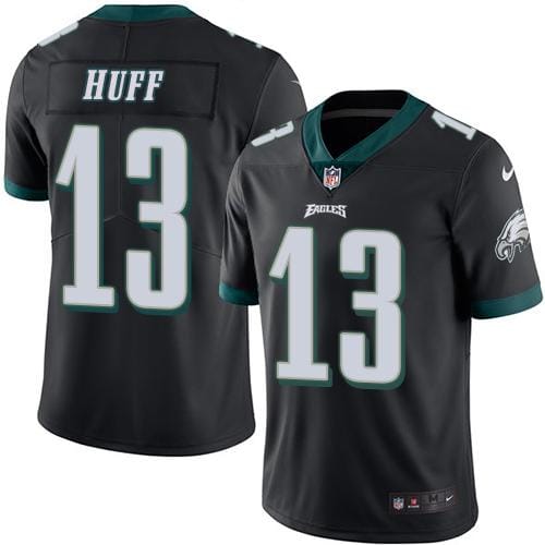 Eagles #13 Josh Huff Black Stitched Limited Rush Nike Jersey