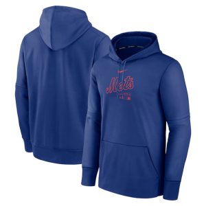 New York Mets Royal Collection Practice Performance Pullover Hoodie