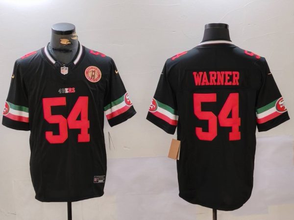 San Francisco 49ers #54 Fred Warner Black F.U.S.E. Mexico With Gate Bridge Patch Vapor Limited Stitched Jersey