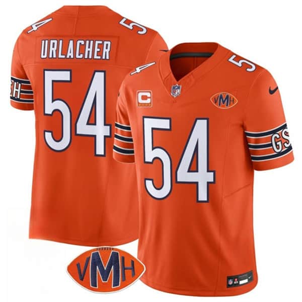 Chicago Bears #54 Brian Urlacher Orange 2025 F.U.S.E. With 4-Star C Patch VMH Patch Vapor Untouchable Limited Football Stitched Jersey